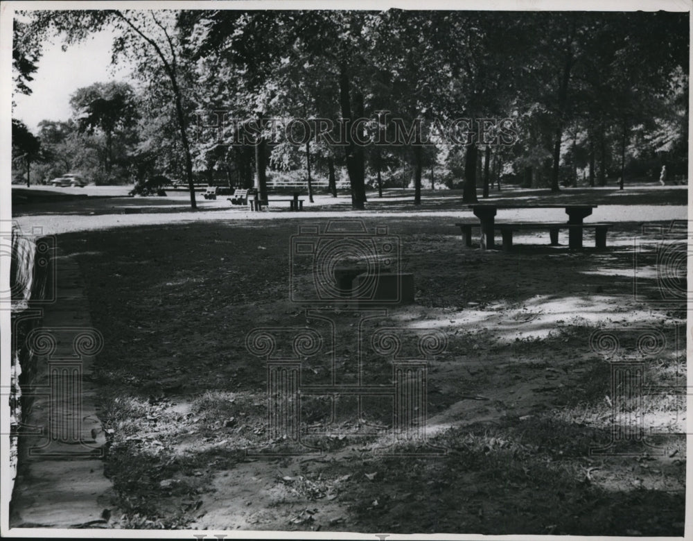 1950 Press Photo Rockefeller Park- Historic Images