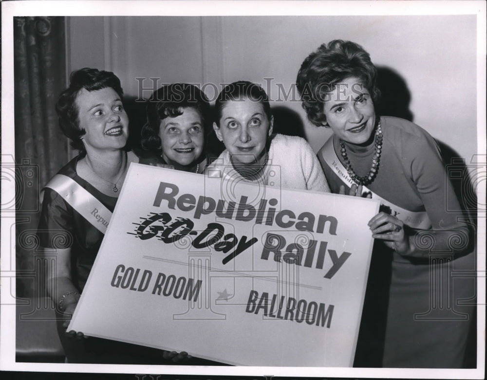 1964 Press Photo Republican Rally in Cleveland- Historic Images