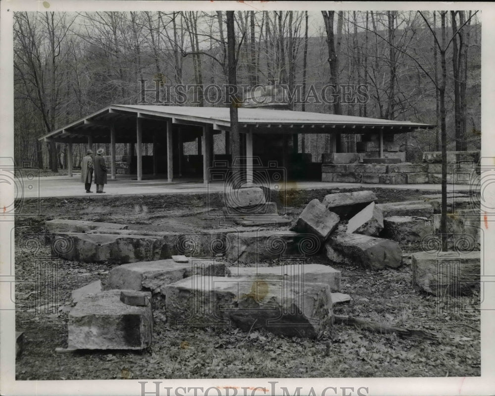 1957 Press Photo Shelter House near little Cedar Point at Metropolitan Park- Historic Images