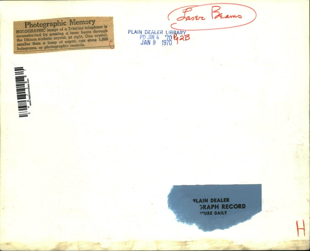 1970 Press Photo The photographic memory - cva71887