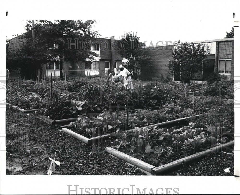 1990 Press Photo Evelio C. Jimenez &amp; Flora Dismuke at the Garden 2555 Bellaire- Historic Images