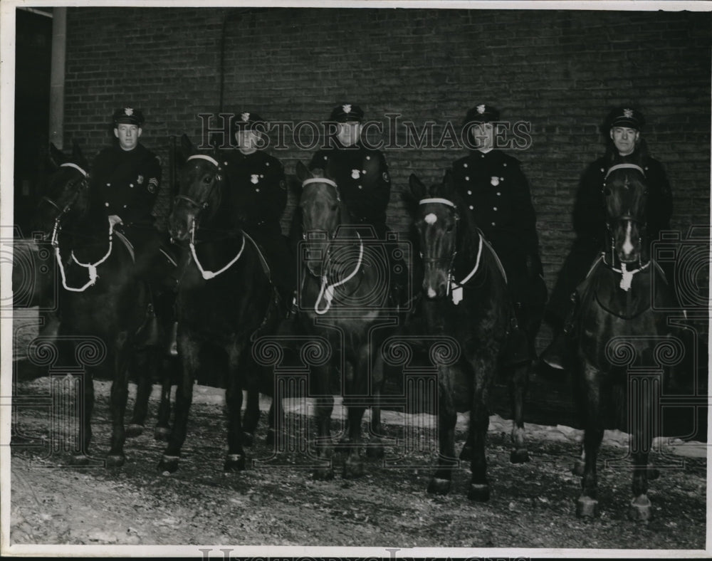 1940 Press Photo Sgt. Ted Ryan, Tom Drew, Matt Weisheit, James Halloran &amp; Parton- Historic Images