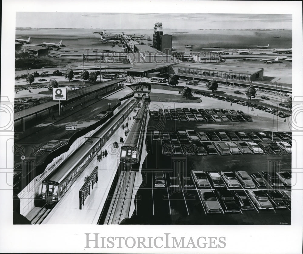 1968 Press Photo The Rapid Transit, CTS airport extension - cva74086- Historic Images