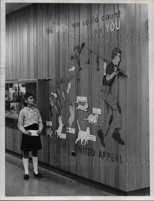 1965 Press Photo The fourth grade student at the Millikin Elementary School- Historic Images