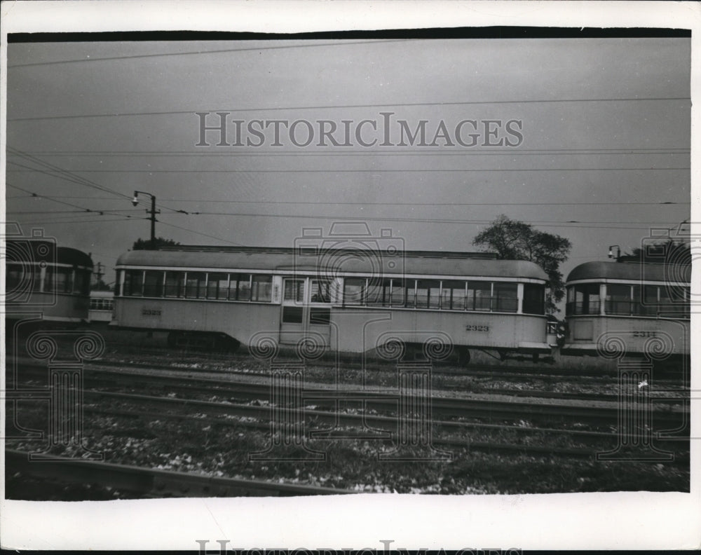 1940 Press Photo Cleveland Street Cars- Historic Images