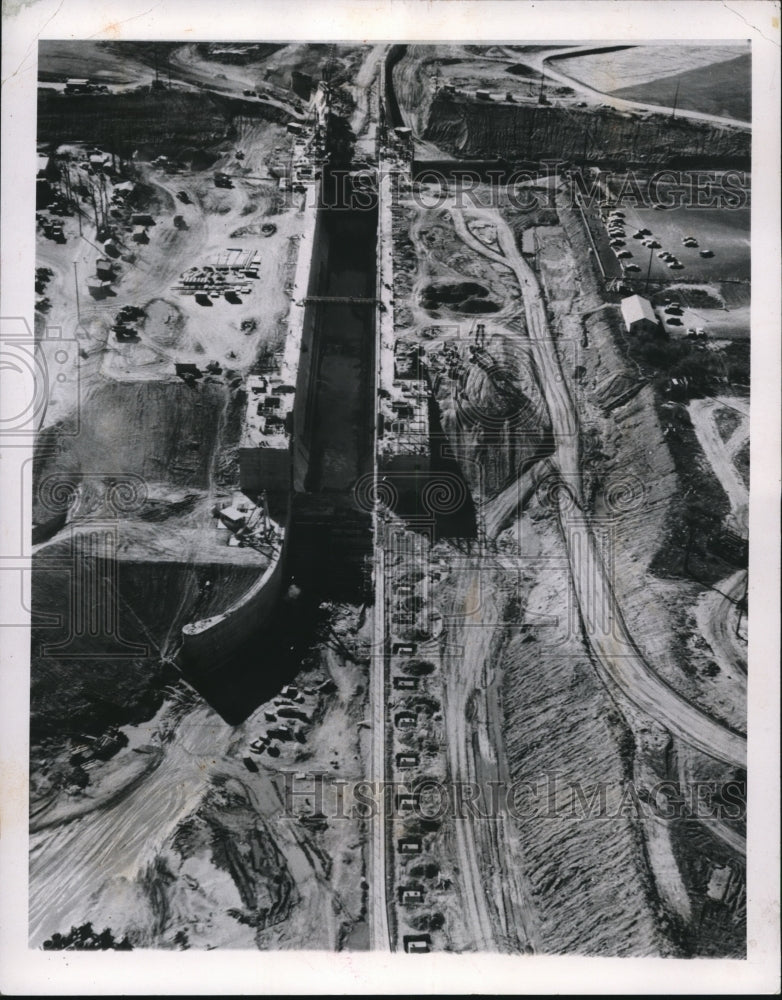 1957 Press Photo The Sault Canal with the Eisenhower Lock- Historic Images