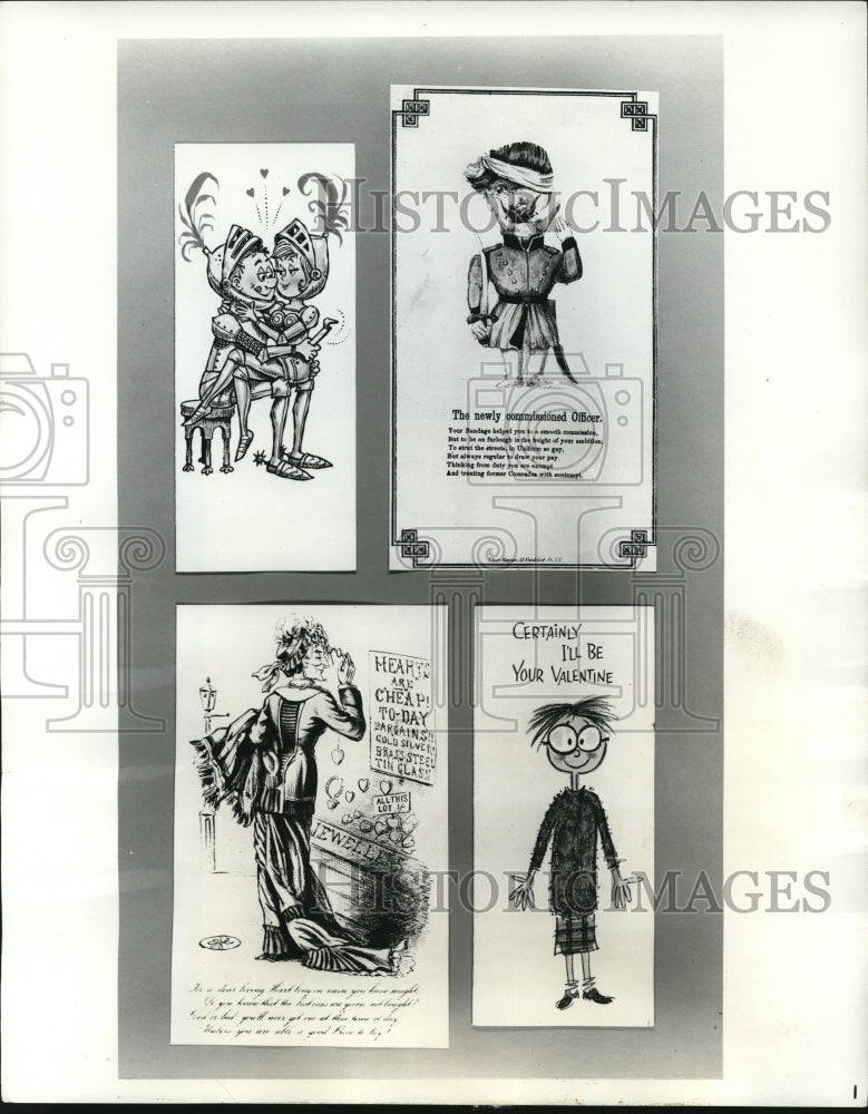 1965 Press Photo The comic Valentine&#39;s Day cards- Historic Images