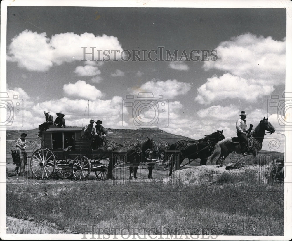 1961 Press Photo Old Stage coach ruts &amp; tracks can still be seen- Historic Images