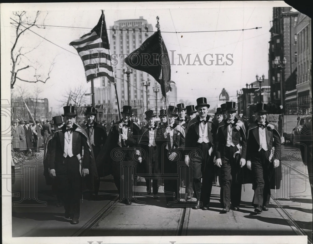 1940 Press Photo The St. Patrick&#39;s Day Parade- Historic Images