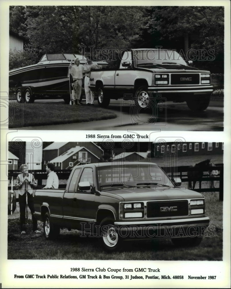 1988 Press Photo The GMC Truck Sierra Club Coupe- Historic Images