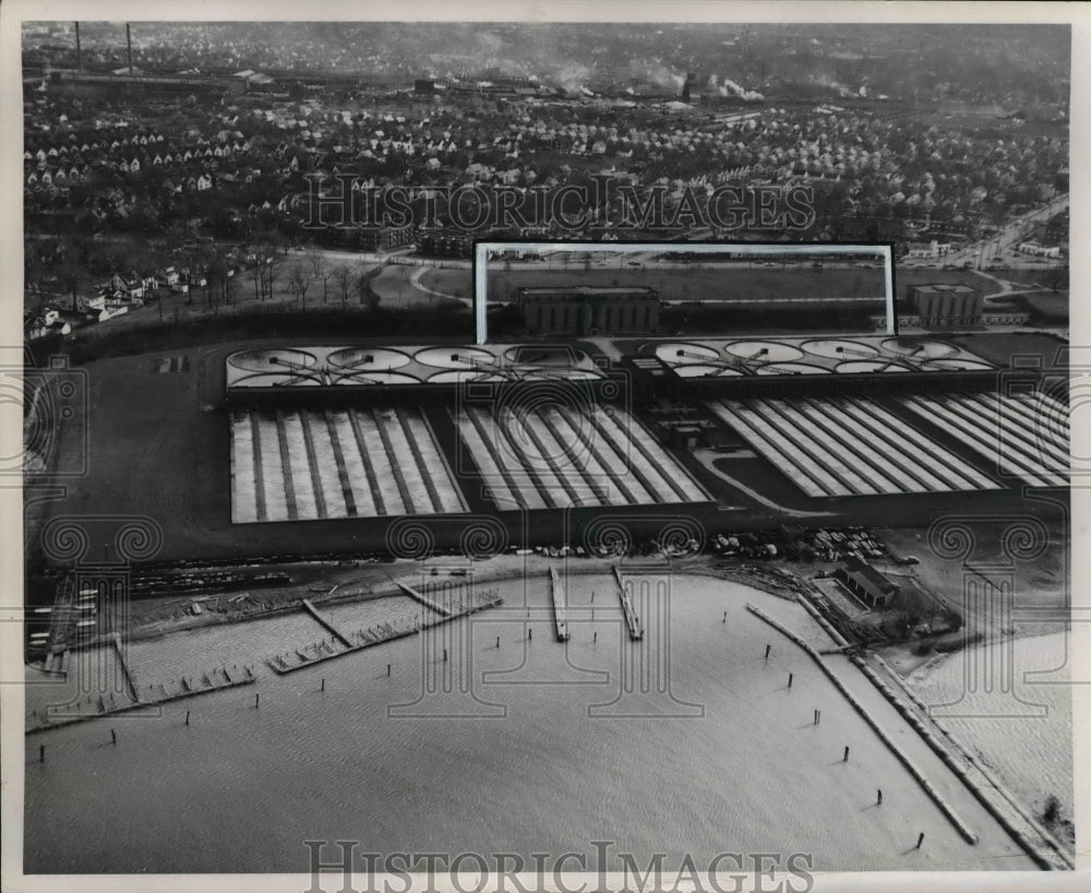 1957 Press Photo The Easterly Sewage Disposal Plant- Historic Images