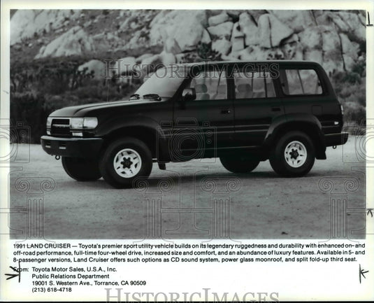 1991 Press Photo 1991 Land Cruiser - Toyota's premier sport utility vehicle- Historic Images