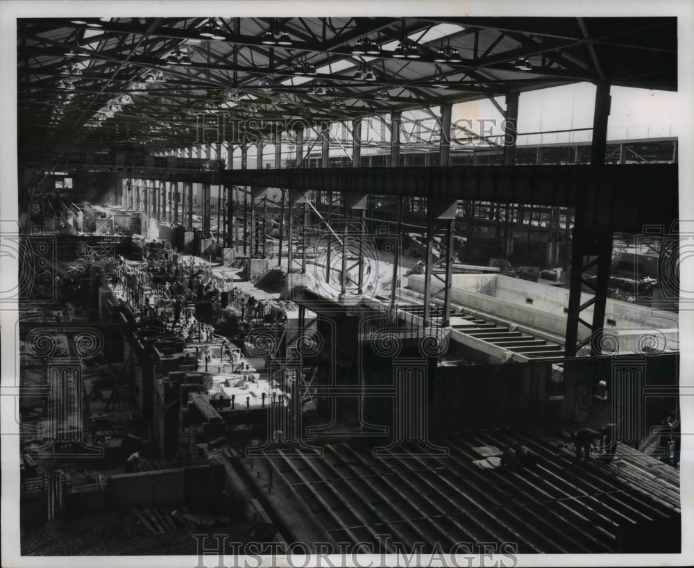 1969 Press Photo Bar Mills Building reheating furnace for the Mill to installed.- Historic Images