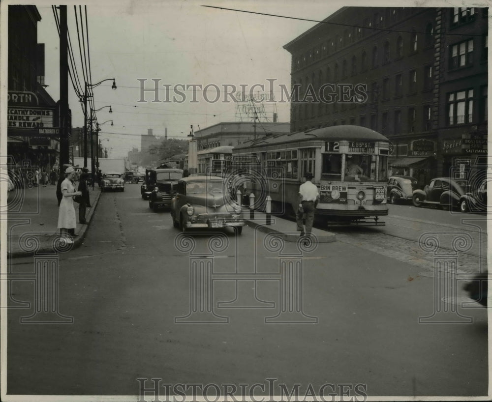 1948 Press Photo Streetcars- Historic Images