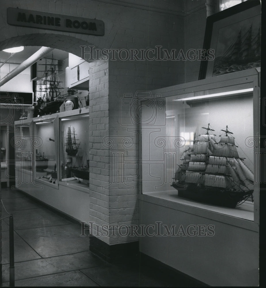 1964 Press Photo Marine Room Western Reserve Historical Society Museum- Historic Images