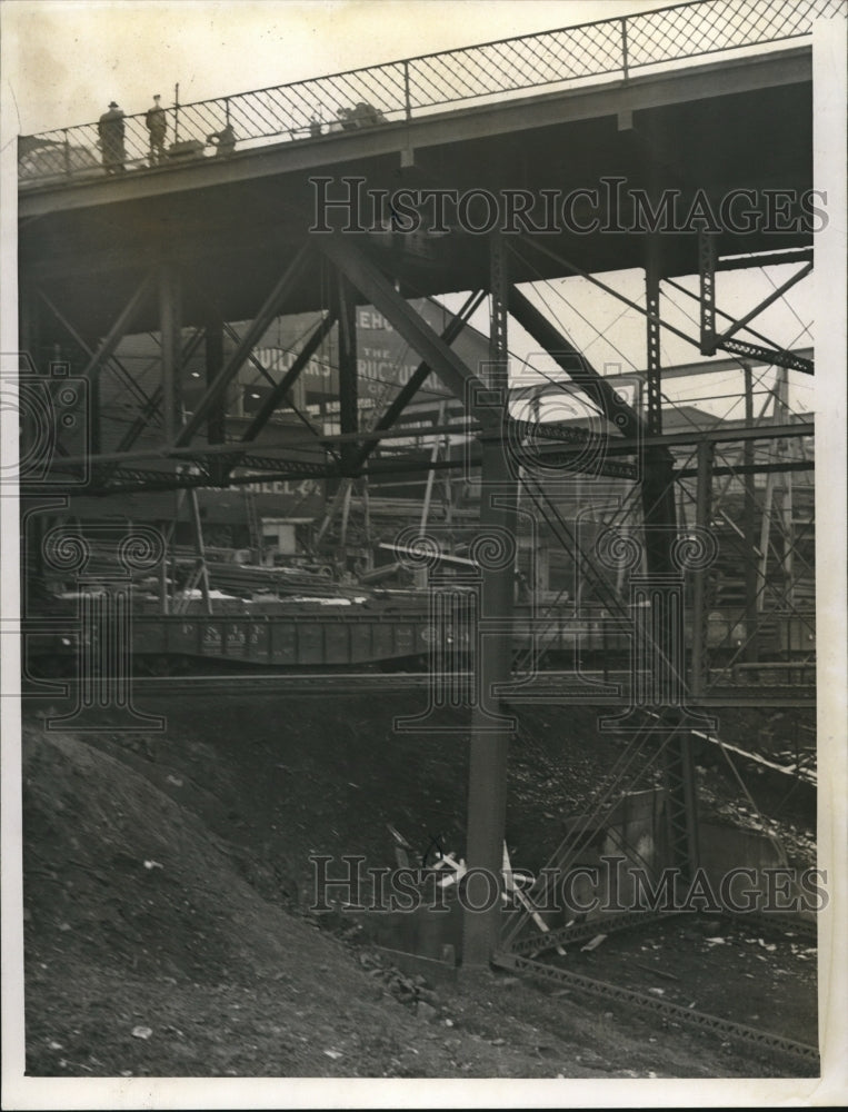 1941 Press Photo 34th St. Bridge Scene of seaffold- Historic Images