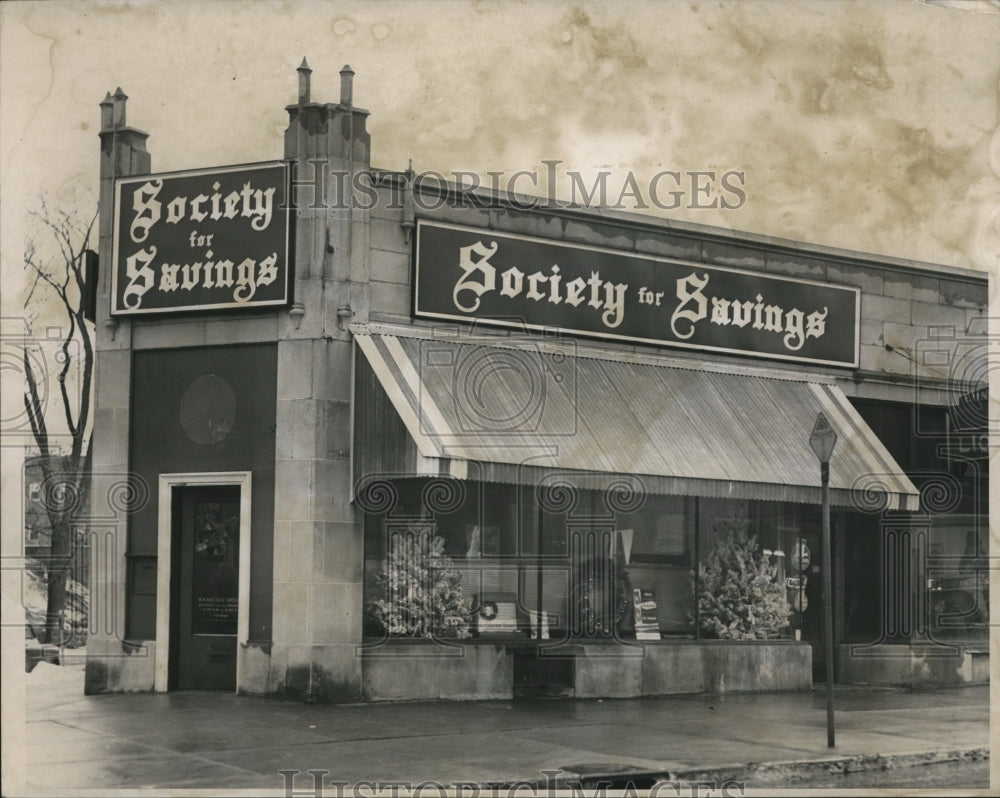 1955 Press Photo Society for Savings- Historic Images