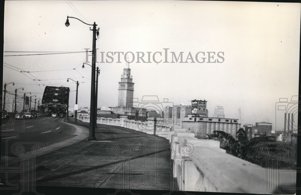 1954 Press Photo The Detroit Superior Bridge is now Veterans Memorial Bridge- Historic Images