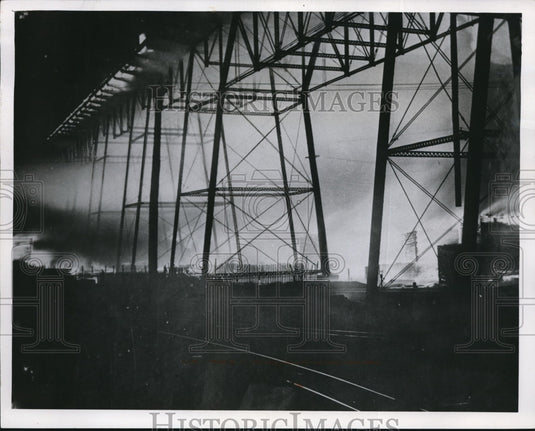 1959 Press Photo The great Flats lumber yard fire of March 1, 1914- Historic Images