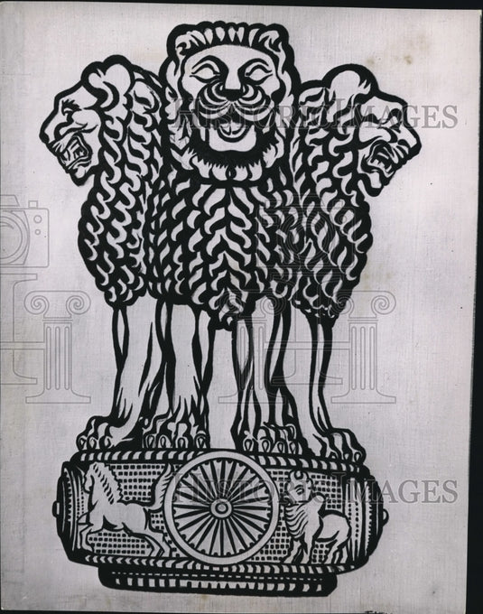 1966 Press Photo Seal of India- Historic Images
