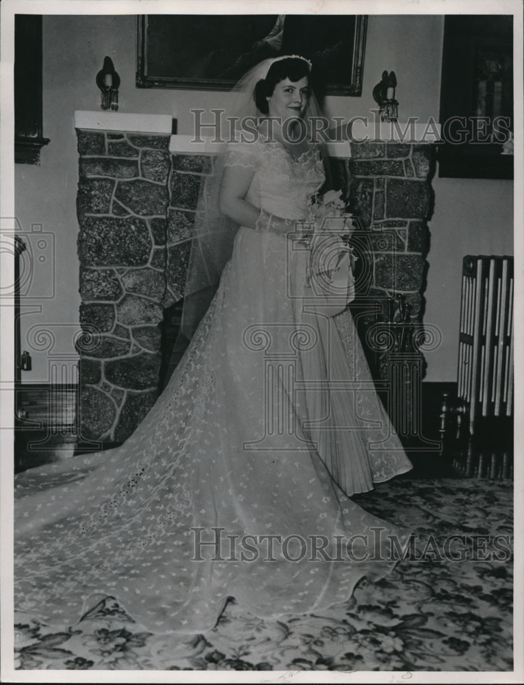 1952 Press Photo Mrs. Earl G. Kiely&#39;s Wedding- Historic Images