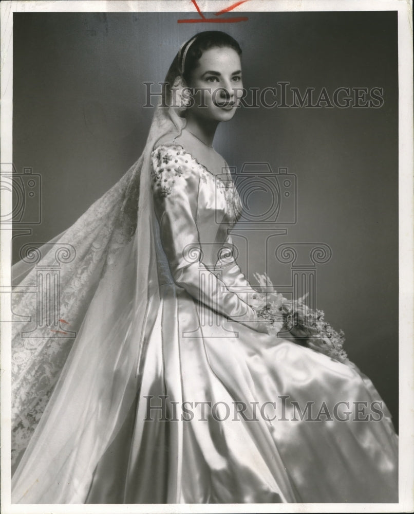 1955 Press Photo Mrs Eugene Reider former Ethel Cohn- Historic Images