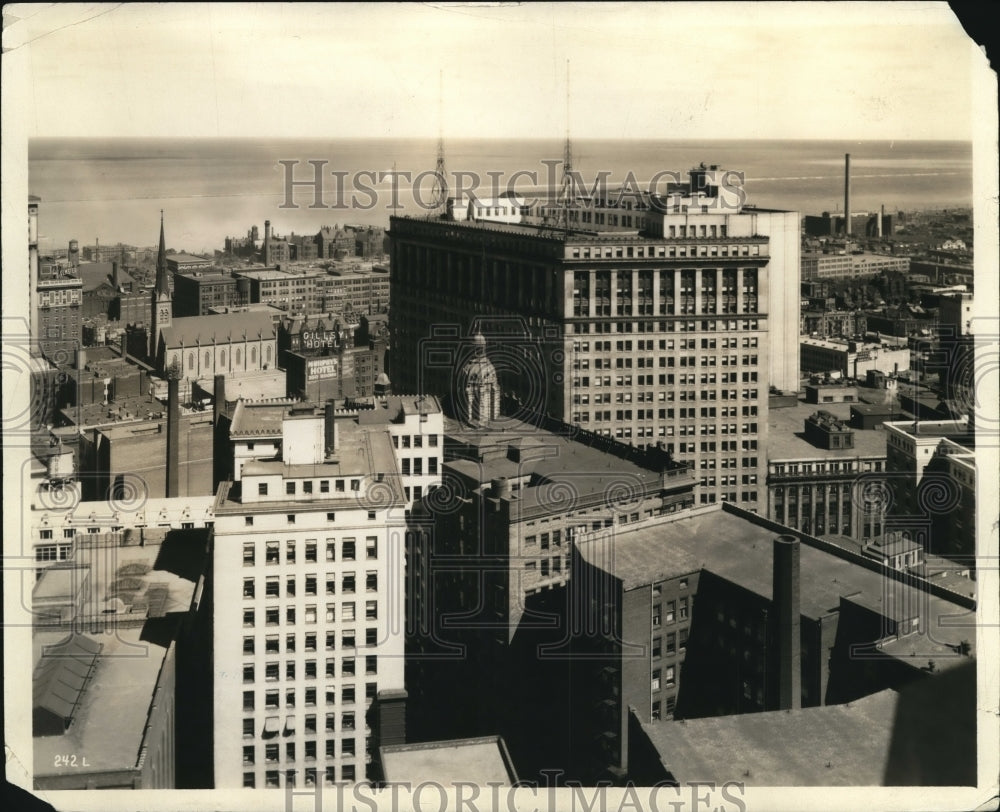 1967 Press Photo The Aerial View of Cleveland - Historic Images