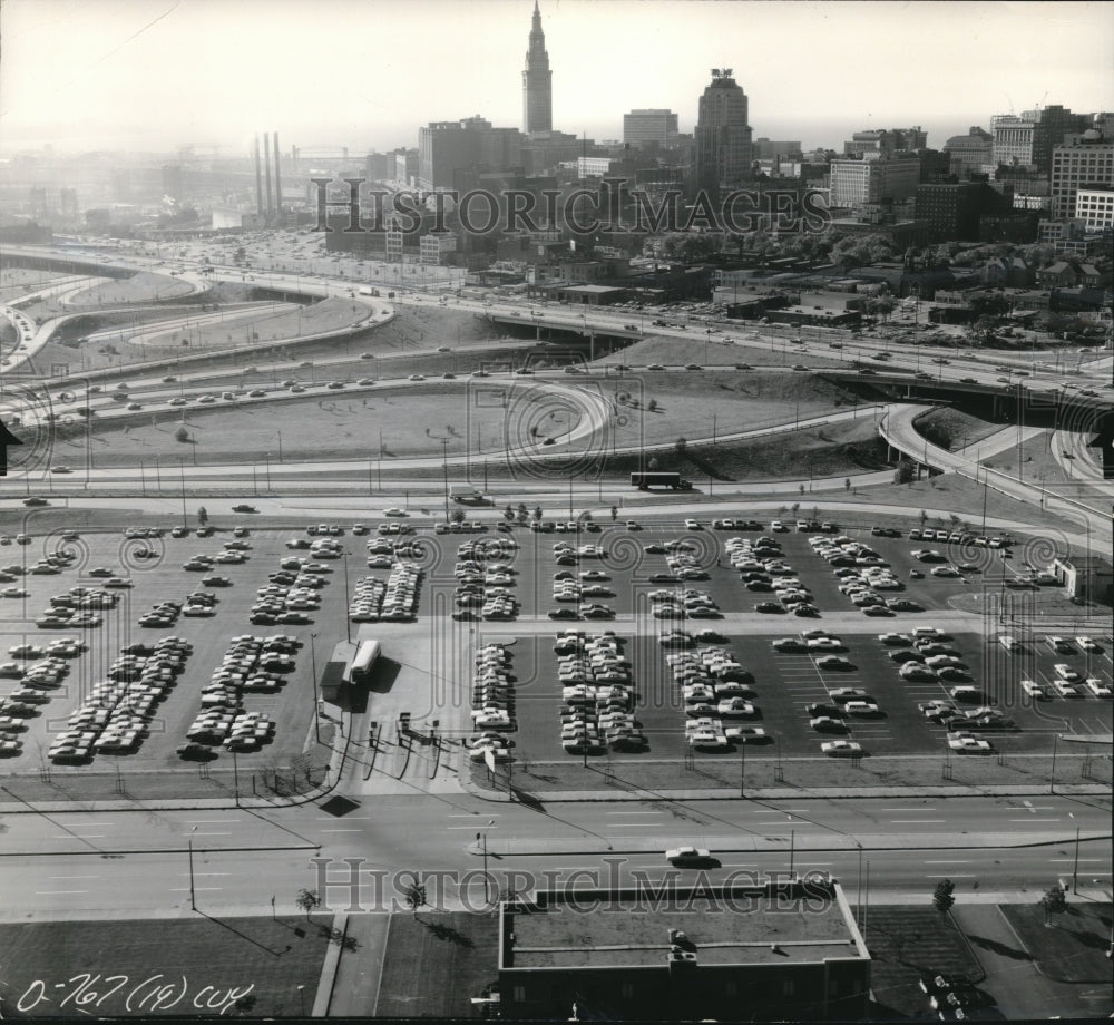 1968 Press Photo Parking near St.Vincent Willow Medina ic Cleveland.- Historic Images