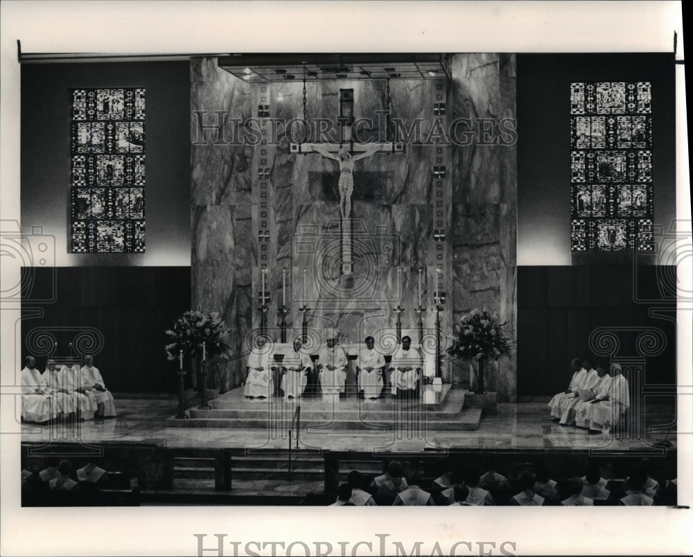 1991 Press Photo Mass of Blessed Virgin Mary Mother of Society of Jesus- Historic Images