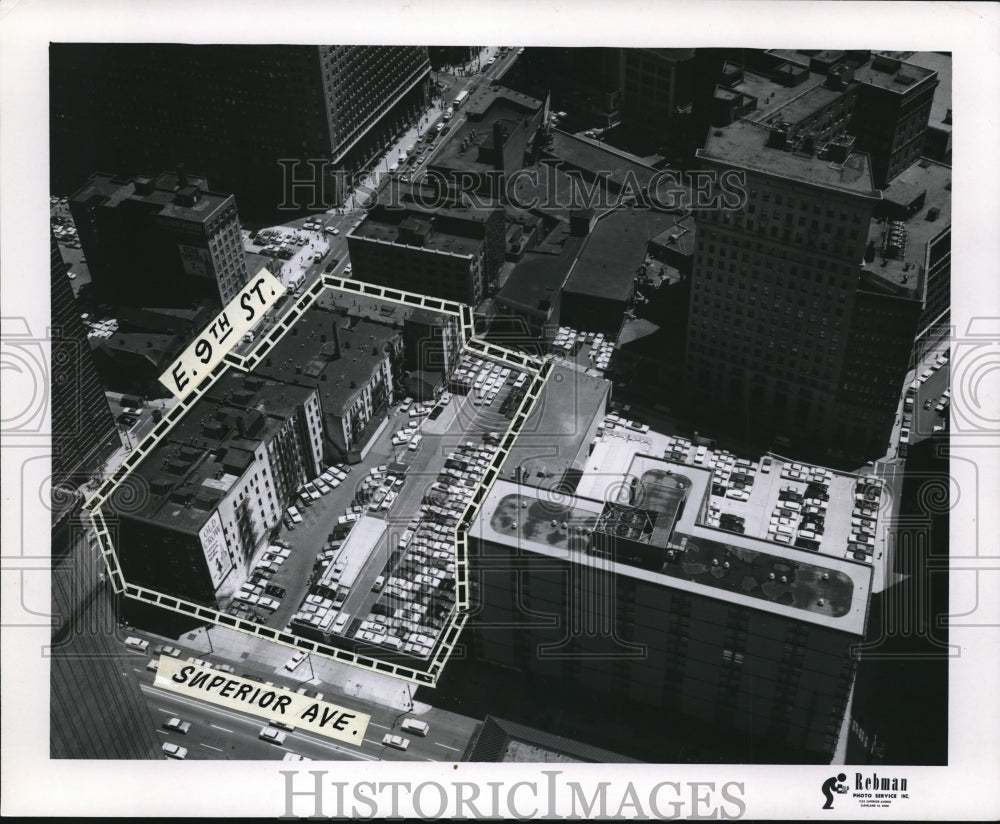 1966 Press Photo Future site of Home office of Central National Bank at E.9th St- Historic Images