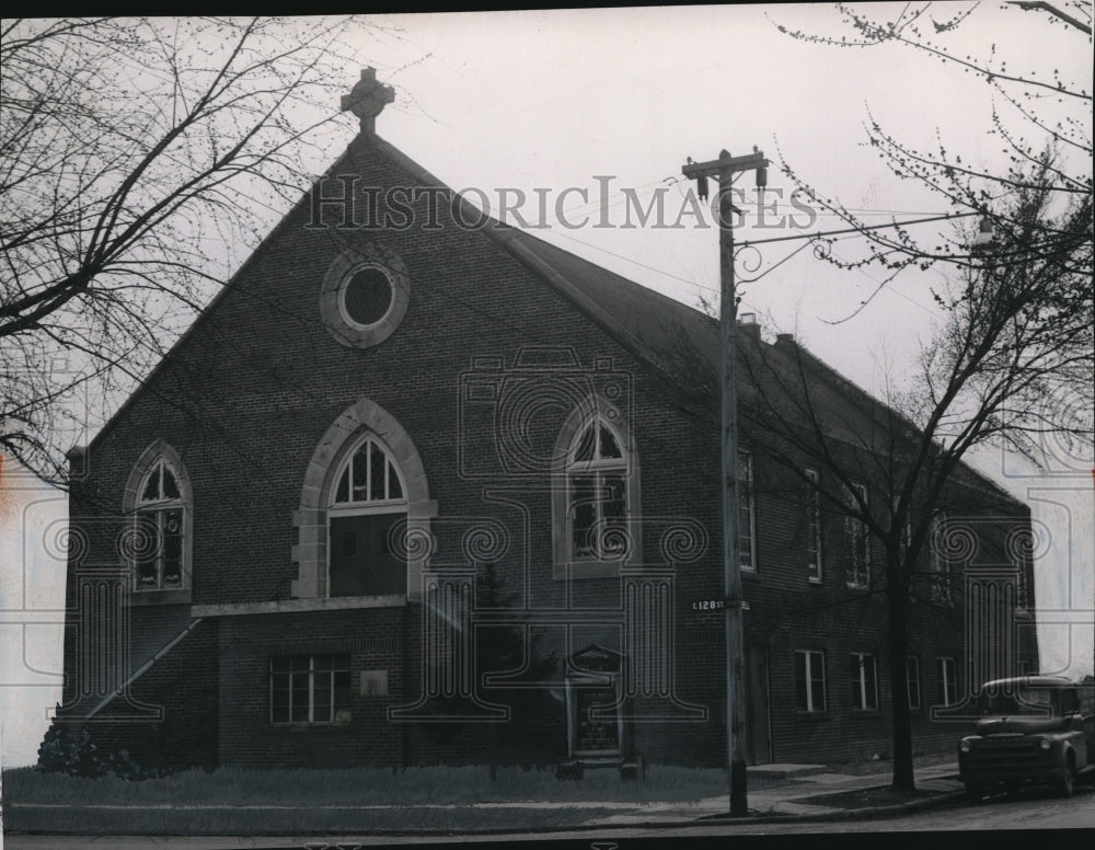 1953 Press Photo Mount Pleasant Methodist Church at E. 128th Street &amp; Abell Ave.- Historic Images