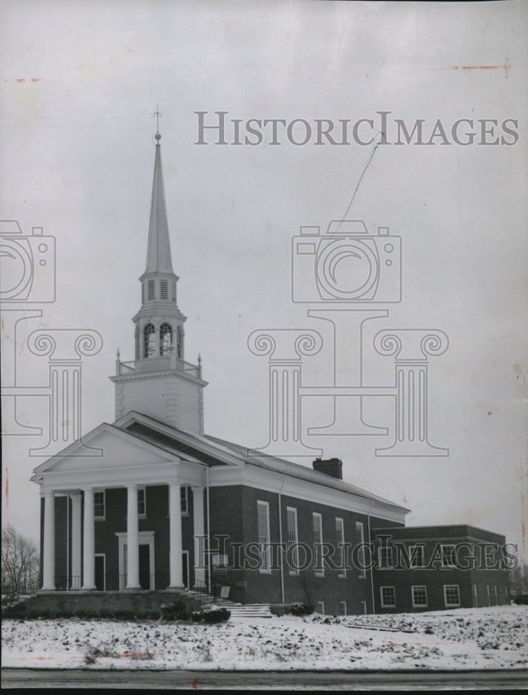 1954 Press Photo First Unitarian Chuch in Belvair and Shakers Blvd. - Historic Images