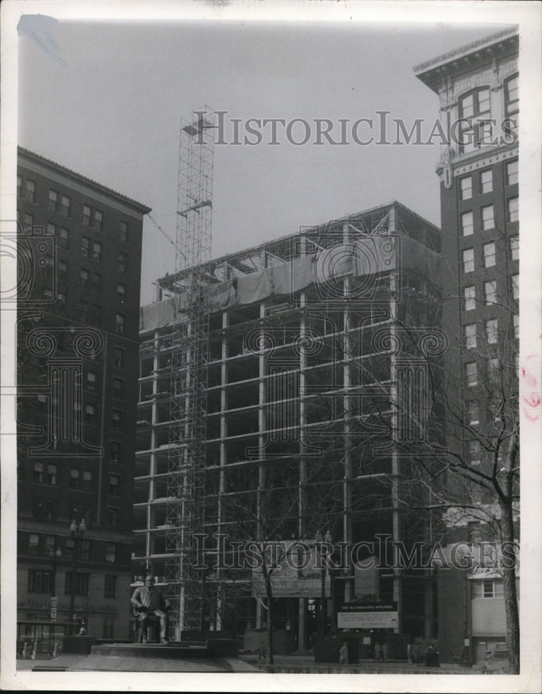 1957 Press Photo New Illuminating Co Bldg- Historic Images