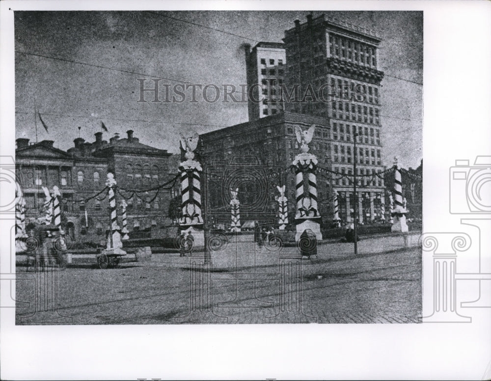 1961 Press Photo The 1901 view of the Public Square- Historic Images