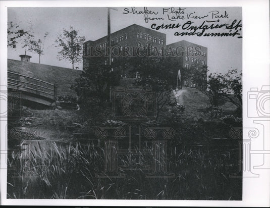 1961 Press Photo Shaker Flats from Lakeview Park cor Ontario St & Summit - Historic Images