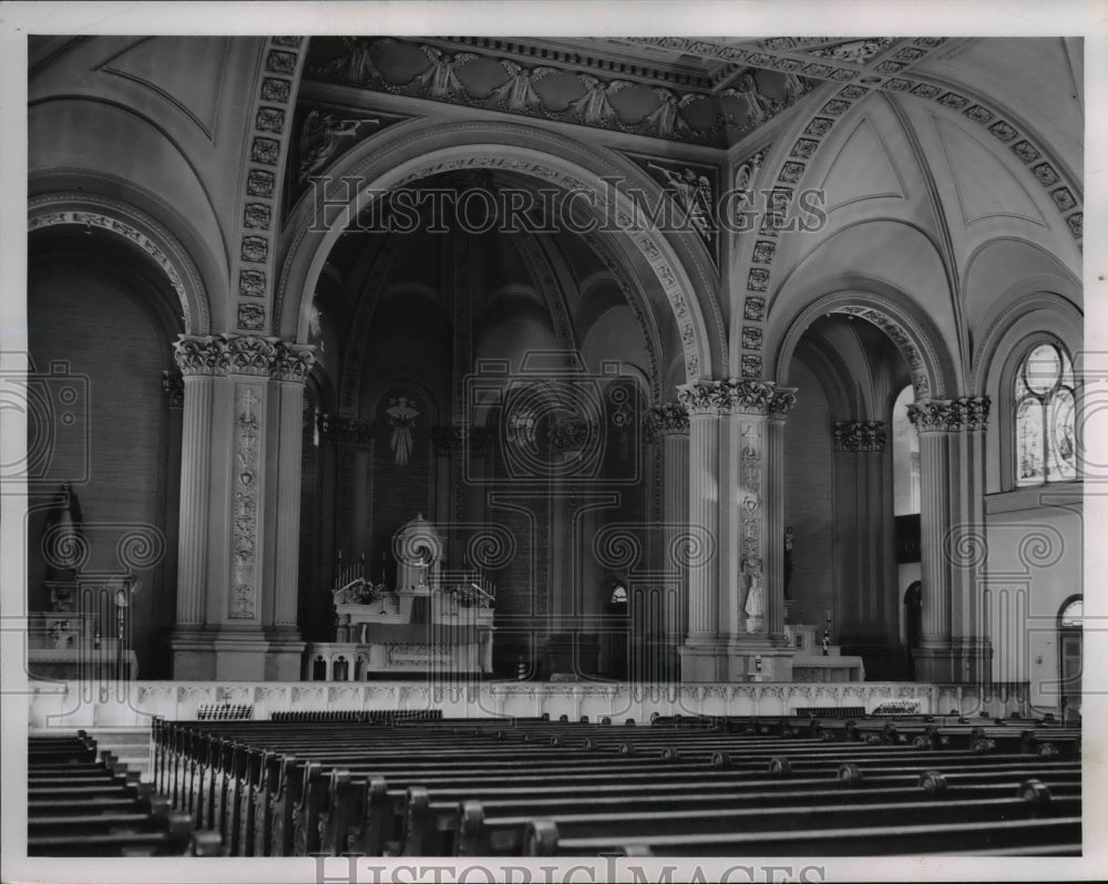 1956 Press Photo St. Columbkille Catholic Church- Historic Images