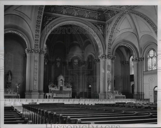 1956 Press Photo St. Columbkille Catholic Church- Historic Images
