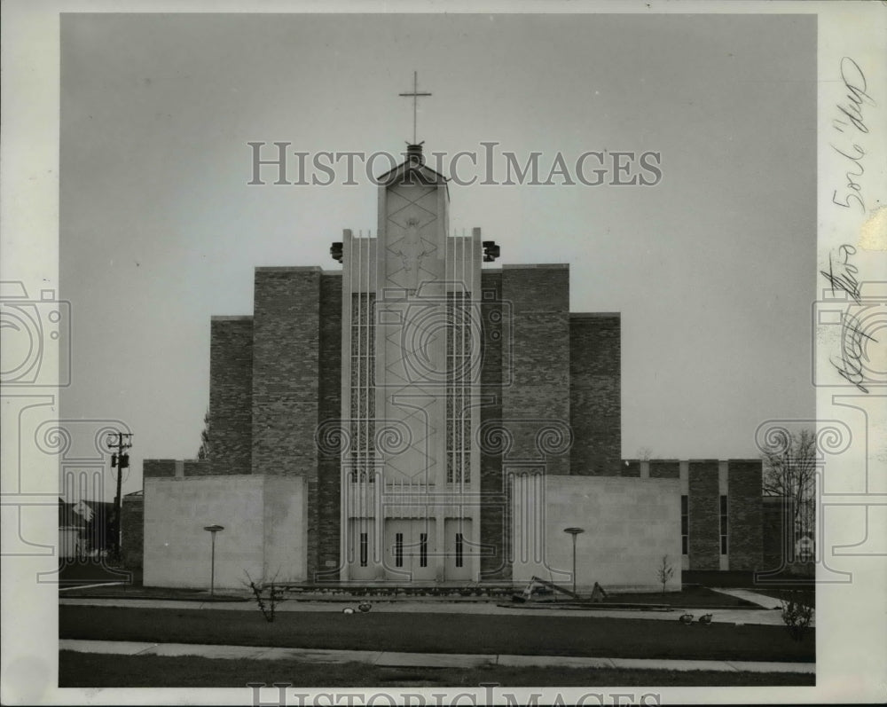 1966 Press Photo St. Monica Church- Historic Images