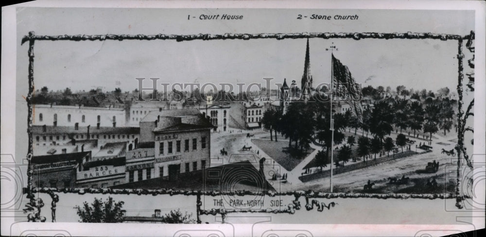 1961 Press Photo Cleveland northwest section of Square- Historic Images