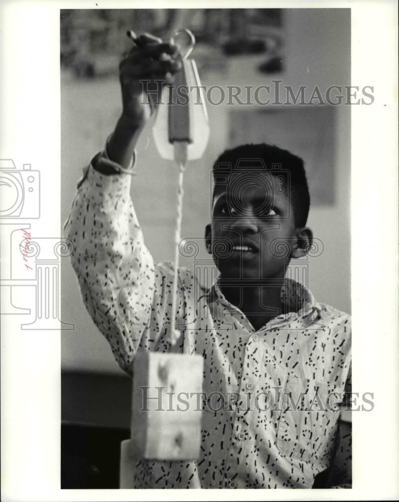 1991 Press Photo Shaun Russell of Cleveland School of Science- Historic Images