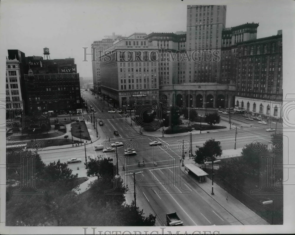 1961 Press Photo Shot from Society National Baule Bldg. view to sauter - Historic Images