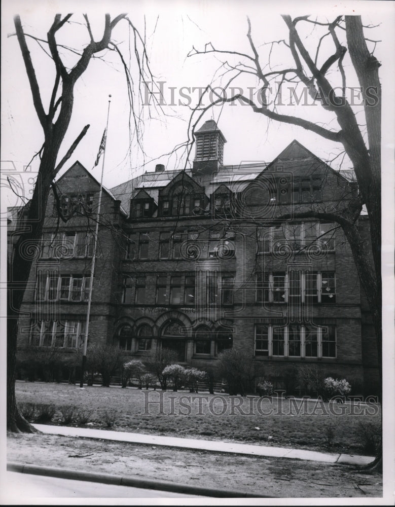 1955 Press Photo General View of West Hight School Franklin Blvd- Historic Images