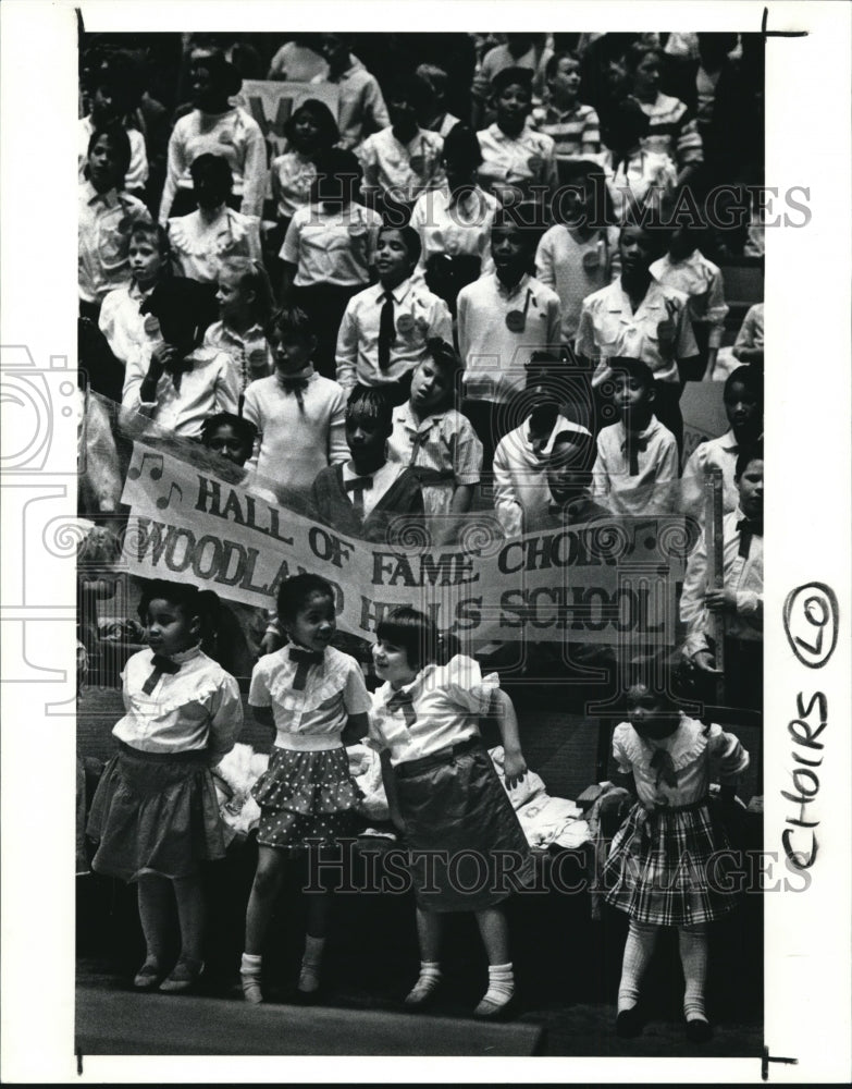 1990 Press Photo Students from Woodlawn Hills Elementary School- Historic Images