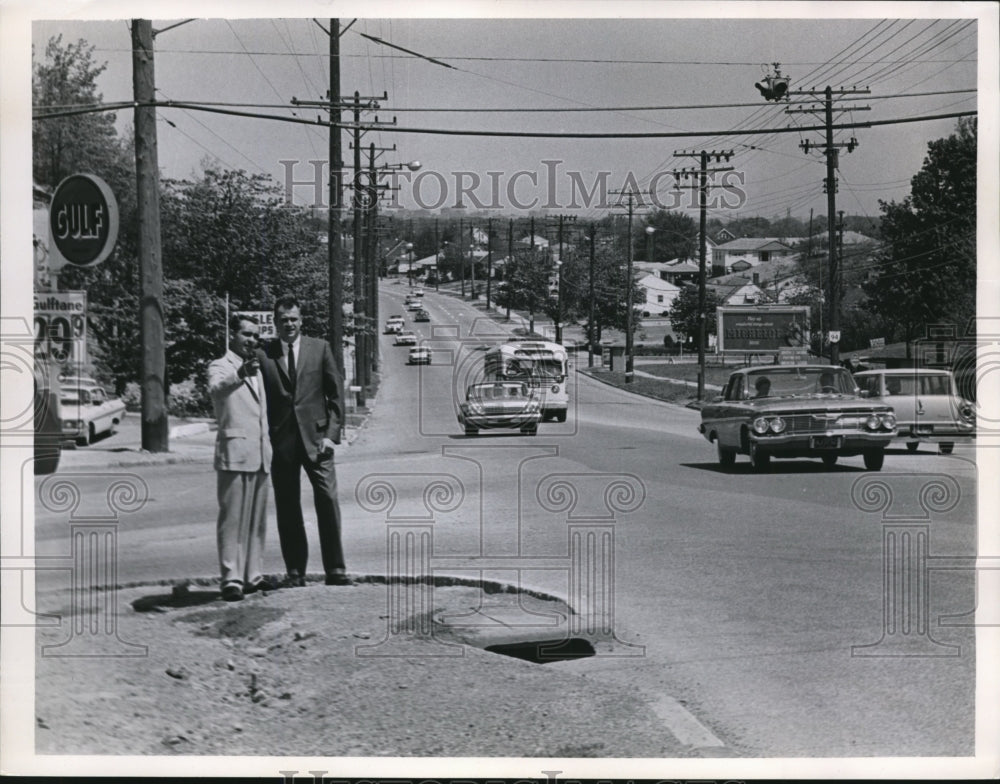 1963 Press Photo General View of the State &amp; Ridgewood Intersection- Historic Images