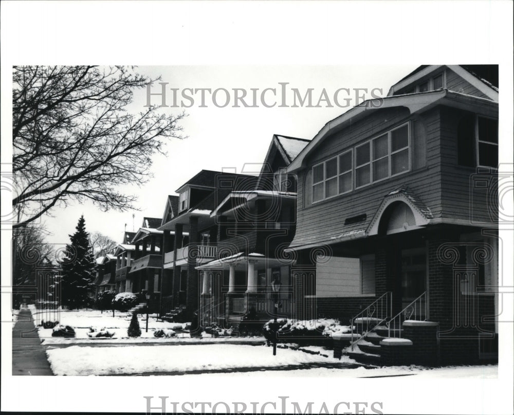 1991 Press Photo Houses at East 128th Street- Historic Images