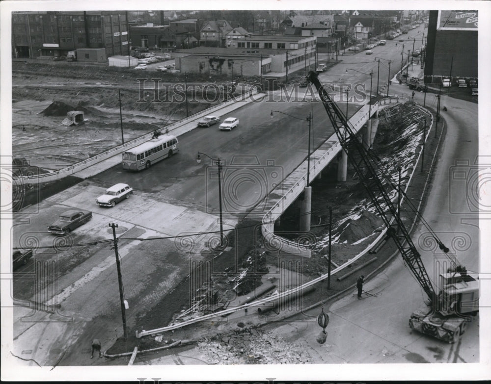 1959 Press Photo New bridge at Superior &amp; E26 now open to traffic- Historic Images