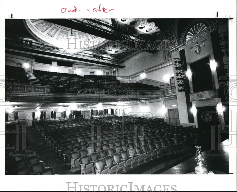 1991 Press Photo Ohio Auditorium renovation of Playhouse Square- Historic Images