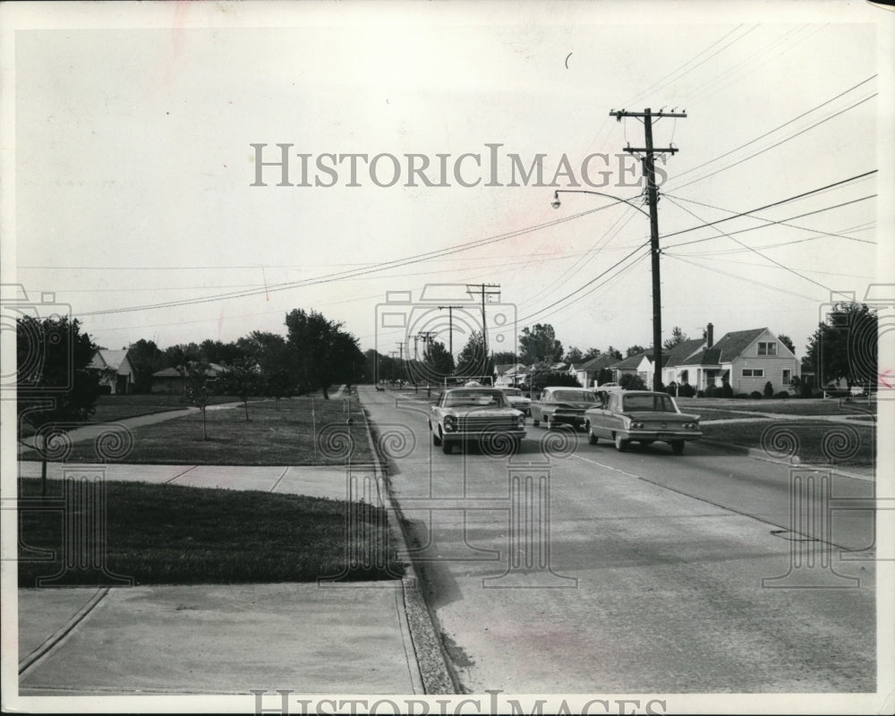 1967 Press Photo Street Hauserman Road Parma after improvements- Historic Images