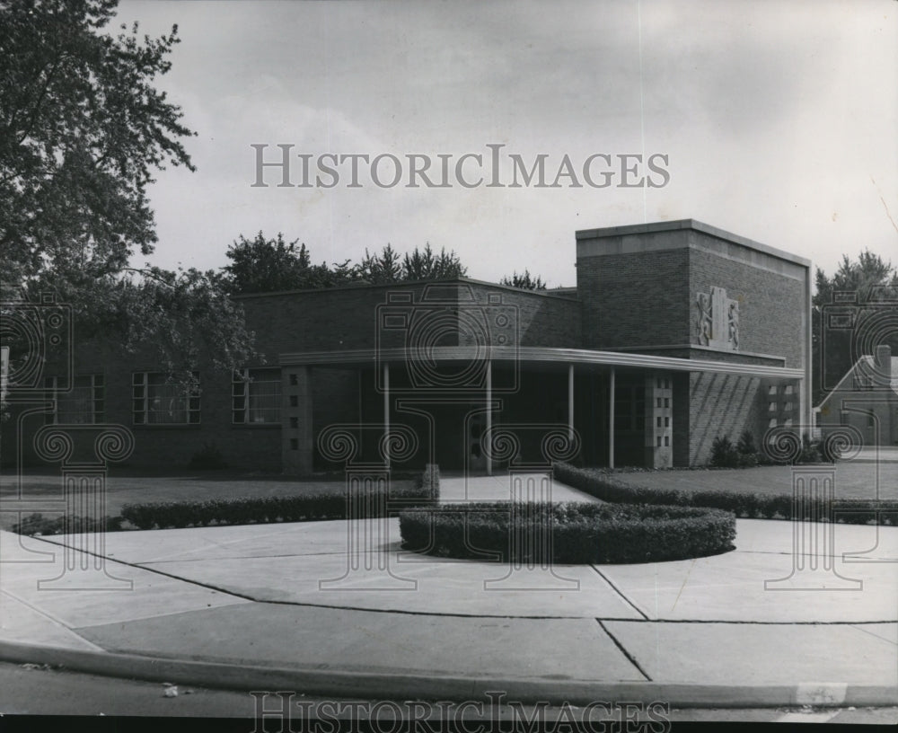 1955 Press Photo New Building of Euclid Jewish at E.250th St and Lakeshore  Blvd- Historic Images