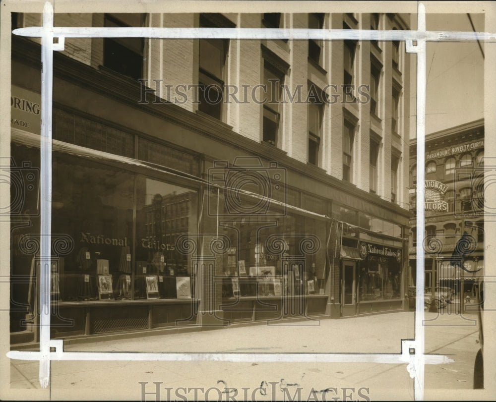 1930 Press Photo National Tailors Store at W. 6th &amp; St. Clair Avenue- Historic Images